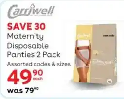 BabiersRUs Carriwell Maternity Disposable Panties offer