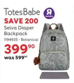 BabiersRUs Totes Babe Selva Diaper Backpack offer