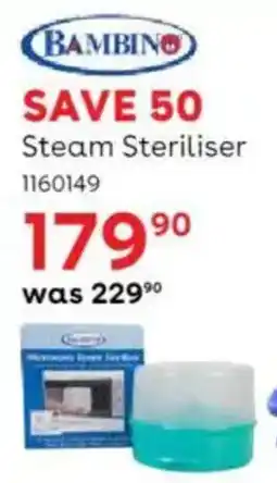 BabiersRUs Bambino Steam Steriliser offer