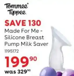 BabiersRUs Tommee Tippee Made For Me Silicone Breast Pump Milk Saver offer