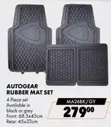 Midas Autogear Rubber Mat Set MA26BK/GY offer