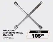Midas Autogear 1/2 Drive Wheel Spanner 17/19/21mm WS33 offer