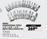 Midas Midas Professional Tools 1/4 + 3/8 + 1/2 Drive Torx Socket Set SK14M offer