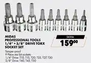 Midas Midas Professional Tools 1/4 + 3/8 Drive Torx Socket Set SK9M offer