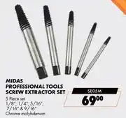 Midas Midas Professional Tools Screw Extractor Set SE05M offer