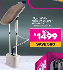Game Eiger 1800 W Garment Steamer offer