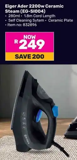 Game Eiger Ader 2200w Ceramic Steam offer