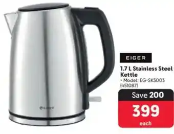 Makro EIGER Stainless Steel Kettle offer