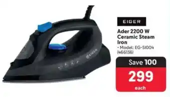 Makro EIGER Ader 2200 W Ceramic Steam Iron offer