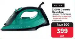 Makro EIGER 2200 W Ceramic Steam Iron offer