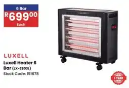 Africa Cash and Carry Luxell Heater 6 Bar offer