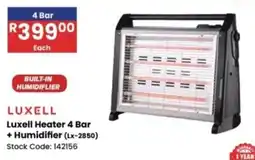 Africa Cash and Carry Luxell Heater 4 Bar + Humidifier offer