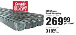 Build It IBR Zincal Roof Sheeting offer