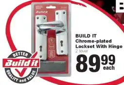 Build It BUILD IT Chrome-plated Lockset With Hinge offer