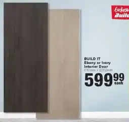 Build It BUILD IT Ebony or Ivory Interior Door offer