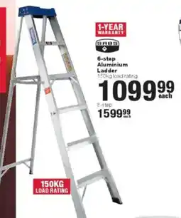 Build It SABS 6-step Aluminium Ladder offer