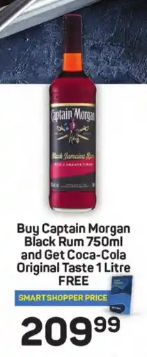 Pick n Pay Hypermarket Buy Captain Morgan Black Rum and Get Coca-Cola Original Taste FREE offer