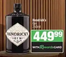 Spar Tops Hendrick's Gin offer
