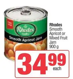 Spar RHODES Smooth Apricot or Mixed Fruit Jam offer