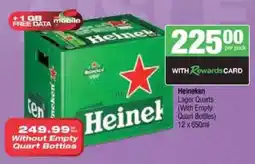 Spar Tops Heineken Lager Quarts offer