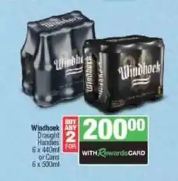 Spar Tops Windhoek Draught offer
