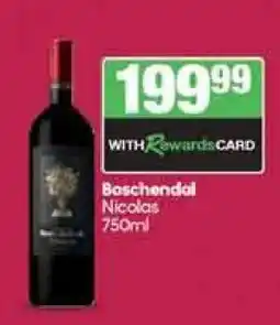 Spar Tops Boschendal Nicolas 750ml offer