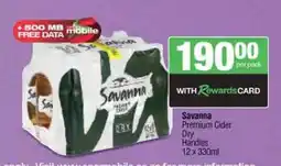 Spar Tops Savanna Premium Cider offer