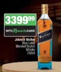 Spar Tops Johnnie Walker Blue Label Blended Scotch Whisky offer