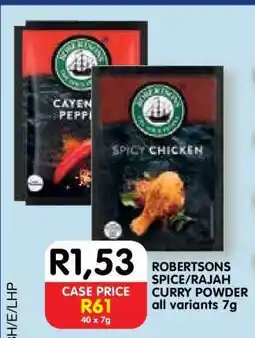 Shoprite ROBERTSONS SPICE/RAJAH CURRY POWDER all variants 7g offer