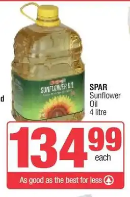 Spar SPAR Sunflower Oil offer