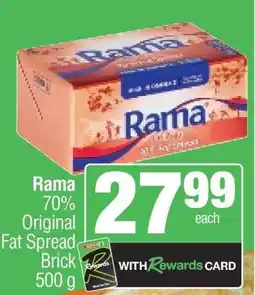 Spar Rama 70% Original Fat Spread Brick 500 g offer