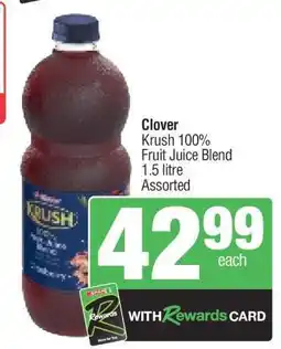 Spar Clover Krush 100 Fruit Juice Blend offer