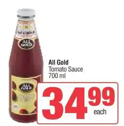 Spar ALL GOLD Tomato Sauce offer