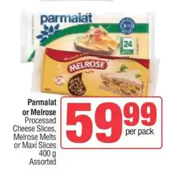 Spar Parmalat or Melrose Processed Cheese Slices offer