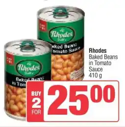 Spar Rhodes Baked Beans in Tomato Sauce 410 g offer