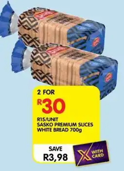 Shoprite Sasko Premium Slices White Bread 700g offer