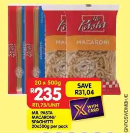 Shoprite MR. PASTA MACARONI/SPAGHETTI offer