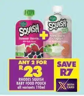 Shoprite Rhodes Squish Baby Food Pouch offer