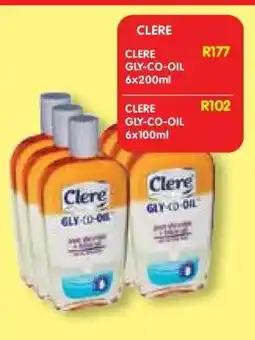 Shoprite CLERE GLY-CO-OIL 6x200ml offer