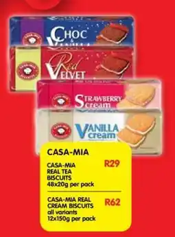 Shoprite CASA-MIA REAL CREAM BISCUITS offer