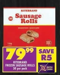 Shoprite RITEBRAND FROZEN SAUSAGE ROLLS 30 per pack offer