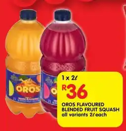 Shoprite OROS FLAVOURED BLENDED FRUIT SQUASH offer