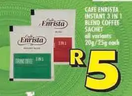 Shoprite Café Enrista Instant 3 in 1 Blend Coffee Sachet offer