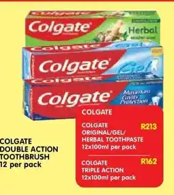 Shoprite COLGATE ORIGINAL/GEL/HERBAL TOOTHPASTE offer