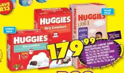 Shoprite Huggies Dry Comfort Jumbo Pack Disposables offer