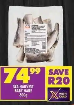 Shoprite SEA HARVEST BABY HAKE 800g offer