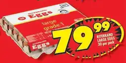Shoprite RITEBRAND LARGE EGGS 30 per pack offer
