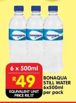 Shoprite BONAQUA STILL WATER 6x500ml offer