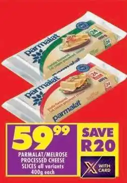 Shoprite PARMALAT/MELROSE PROCESSED CHEESE SLICES offer