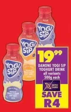 Shoprite Danone Yogi Sip Yoghurt Drink offer